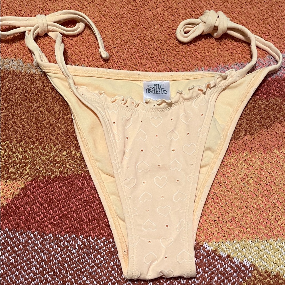 Wild Fable yellow Heart Tie-Side Bikini Bottom